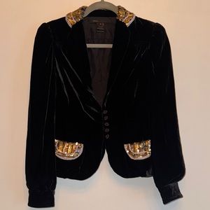 Marc Jacobs Velvet Beaded Blazer